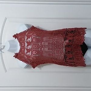 Cinnamon Lace Tank Top
